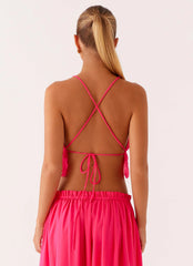 Top sin espalda Zaya - Fucsia