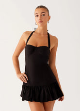Minivestido Cheryl Bustier - Negro