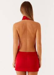 Minivestido Halter Birdie - Rojo
