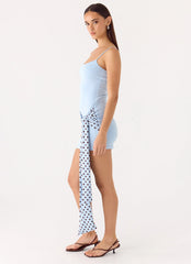 Minivestido Hypnosis - Puntos Azul Mocha