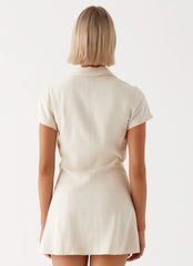 Minivestido de lino Russo - Avena