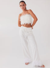 Pantalones de plumas Shake It Off - Nieve