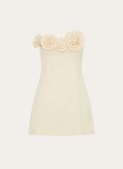 Minivestido Patsie sin tirantes - Amarillo