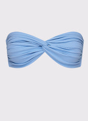 Top de bikini tipo bandeau Delta - Azul