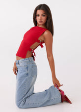 Top con hebilla Cherish You - Rojo
