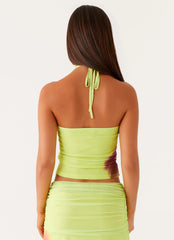 Top corto Bernie - Tropical verde