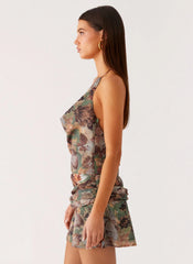 Vestido mini Wineweather Cowl - Vintage Blossom