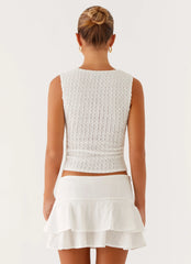 Lisbon Tank Top - White