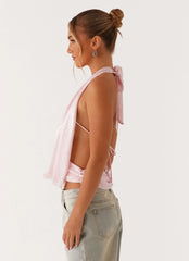 Top de lentejuelas Sawyer - Lentejuelas rosas