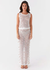 Top sin mangas Whitehaven Shell - Blanco