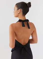 Top Delantal de Lino Heatwave - Negro