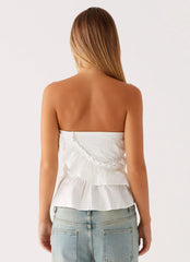 Top fruncido Roisin - Blanco