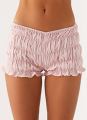 Minishorts fruncidos Girls Like Us - Rosa
