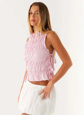 Alysa Top Fruncido - Rosa