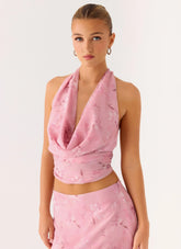 Top Soren Halter - Floral Vintage