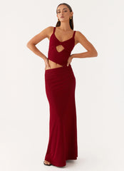 Vestido largo Jocelyn - Granate