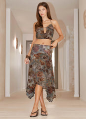 Top con cuello vuelto Rosewood - Vintage Blossom