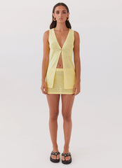 Top de punto Capri Glow - Amarillo canario