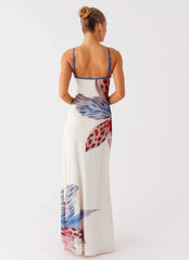 Vestido longo Everett – Estampa Mar de Flores