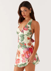 Minivestido Heavy Hearted - Floral amarillo