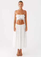 Top halter Evi - Marfil
