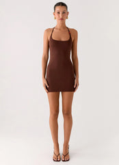 Minivestido Palm Beach - Chocolate