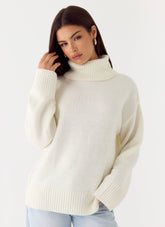 Jersey de punto Gabrielle - Crema marfil