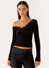 Top de punto Waverly - Negro