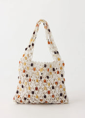 Bolso de ganchillo Club Tropica - Crema