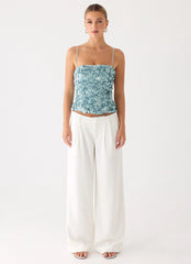 Top de lentejuelas Alayna - Aqua