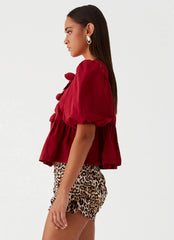 Top de anudar Western Wind - Burdeos