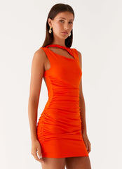 Minivestido Secret World - Naranja Fuego