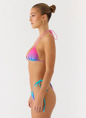 Top de bikini tipo halter Natti Shell - Disco Ombre
