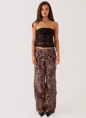 Top sin tirantes Break It Off - Negro