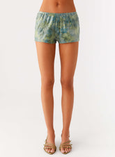 Minishorts Ajean Sequin - Lima Sangre
