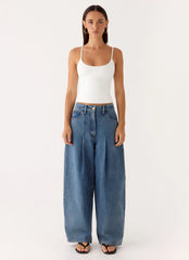 Pantalones vaqueros fruncidos Zayn - Azul claro