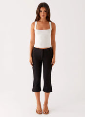 Pantalones capri Rue - Negro