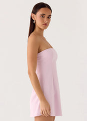 Minivestido Della sin tirantes - Rosa