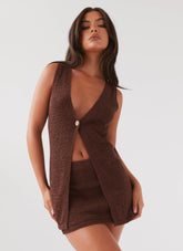 Top de punto Capri Glow - Chocolate