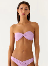 Top de bikini tipo bandeau Delta - Lavanda
