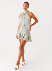 Minivestido de gasa Willow - Verde