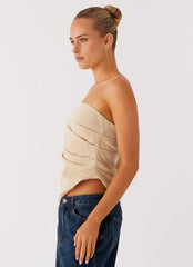 Top strapless Briana - Tan