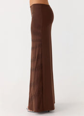 Falda maxi con cuentas Sweet Sky - Chocolate