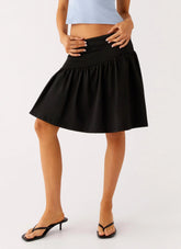 Falda Midi Rayna - Negro
