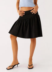Falda Midi Rayna - Negro