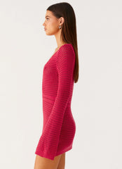 Mini vestido de ganchillo Sunriser - Rosa