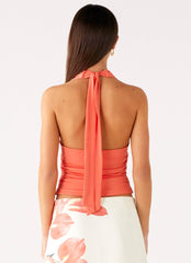 Top corto Avena - Coral