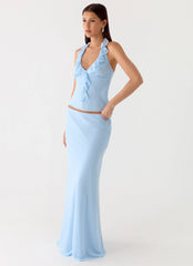 Falda Larga de Gasa Star Girl - Azul