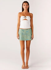 Minifalda Adored By You - Menta