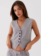 Chaleco extragrande Shivonne - Gris